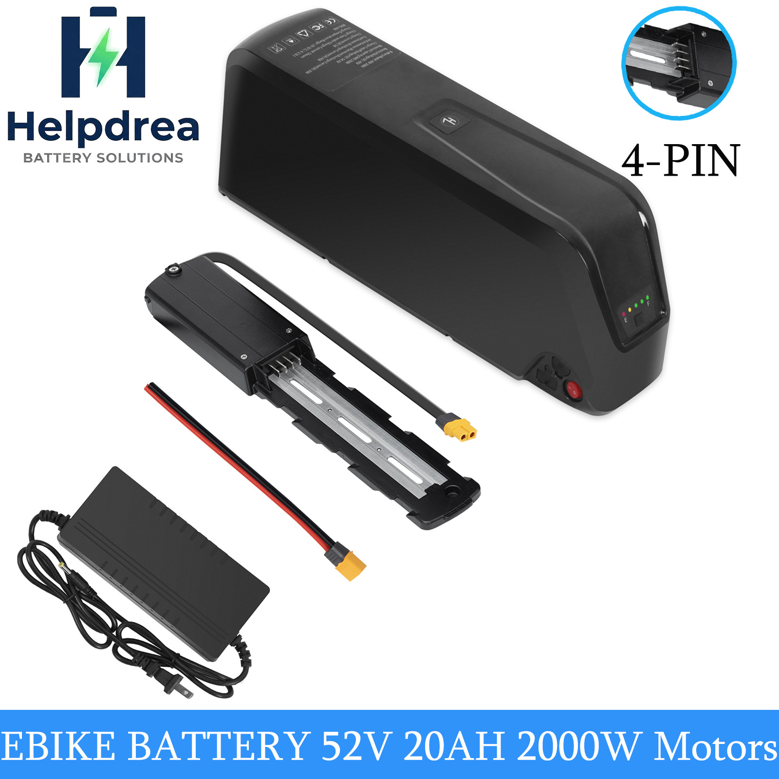 52V 20Ah ebike Lithium Battery for 200W-2000W ebike Electric Bicycle w/ USB Port