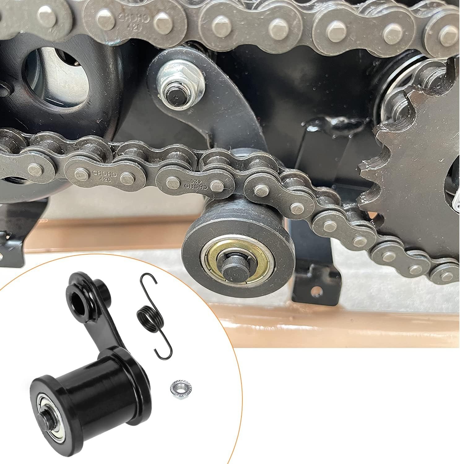 Chain Tensioner for Mini Bikes ATV Compatible with Coleman Trail 200 MB200 Ba…