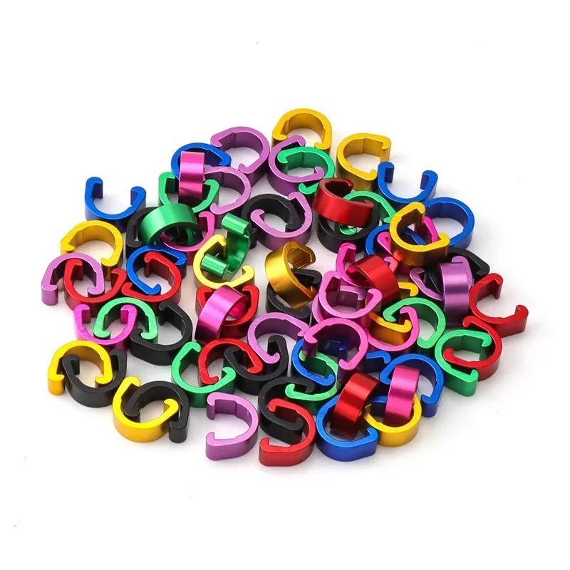 10PCS Bike Brake Cable Housing Clips Aluminum Alloy C-Clip Guide for MTB Road Bi