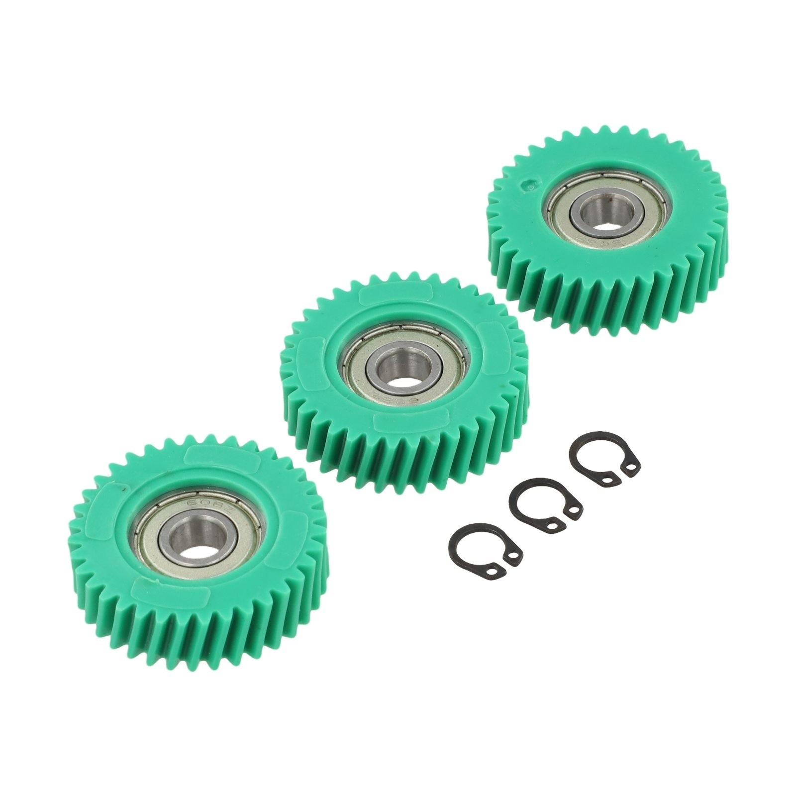 36T Nylon Skew Gears 385mm for Electric Bike Motor 3PCS Set with 608 Bearings