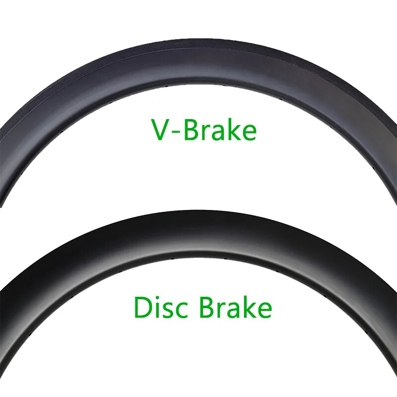 700C Carbon Road Bike Rim 50 55 28mm Clincher Tubeless Disc V-Brake 16-32Hole