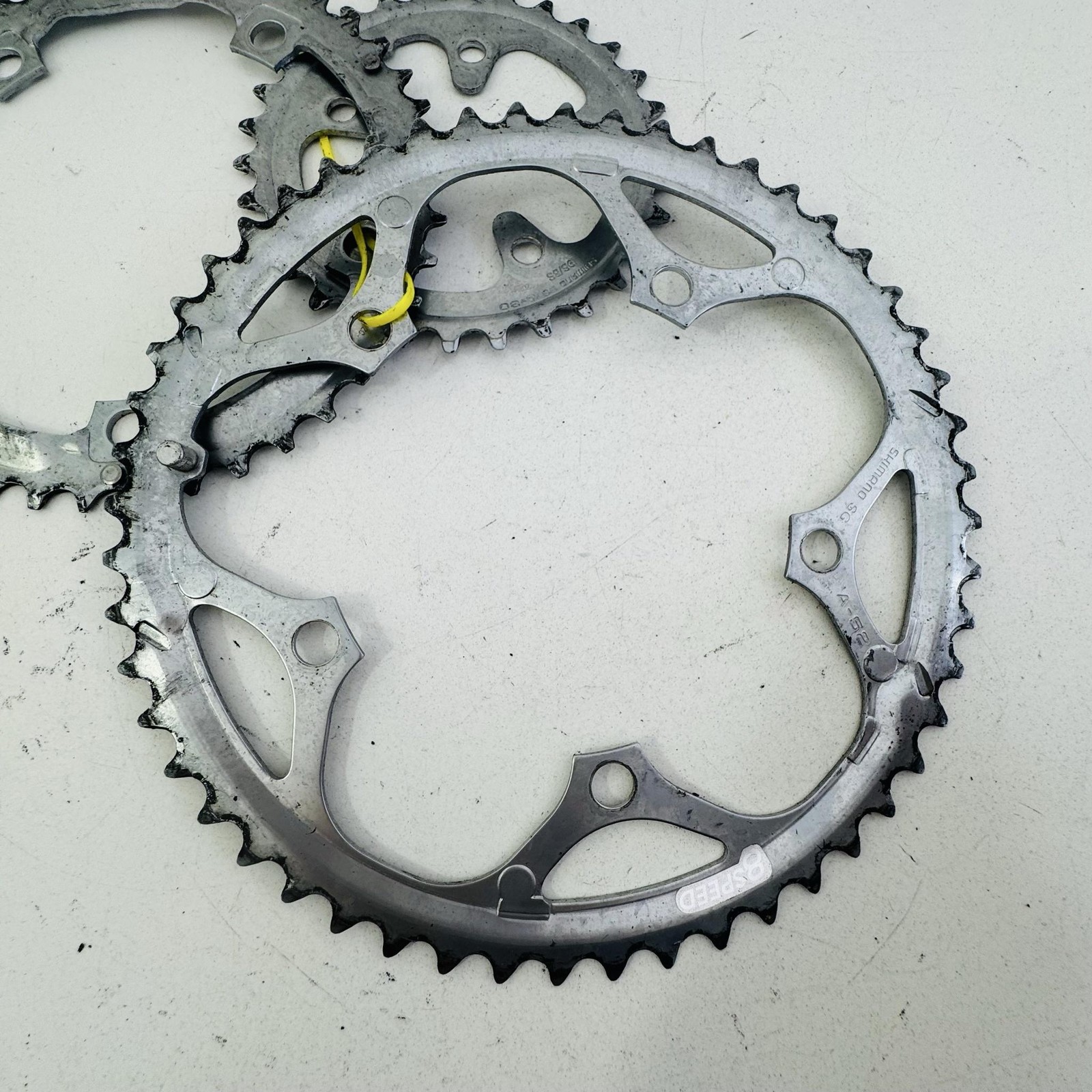 Vintage Shimano SG 52/42/30T Chainring Set 5-Bolt Silver 8/9 Speed Road Bike A83