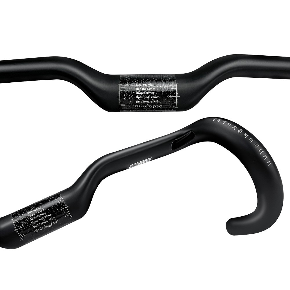 Full Carbon Bicycle Handlebar Rise Bar Racing Road Bike Drop Bar 31.8*380-420mm