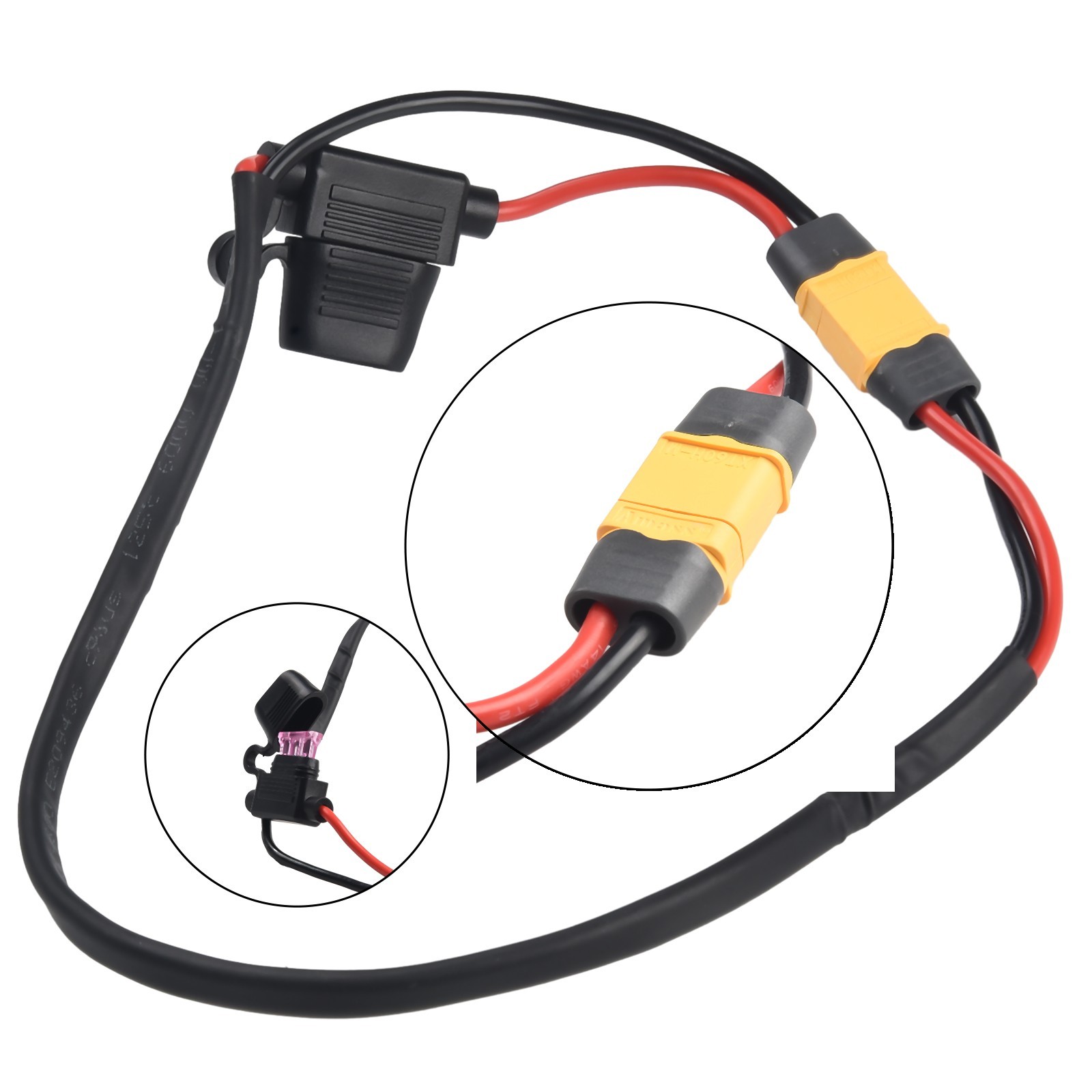 14awg Power Cord 50cm Discharge Wire Cable E-Bike Extension Lithium New
