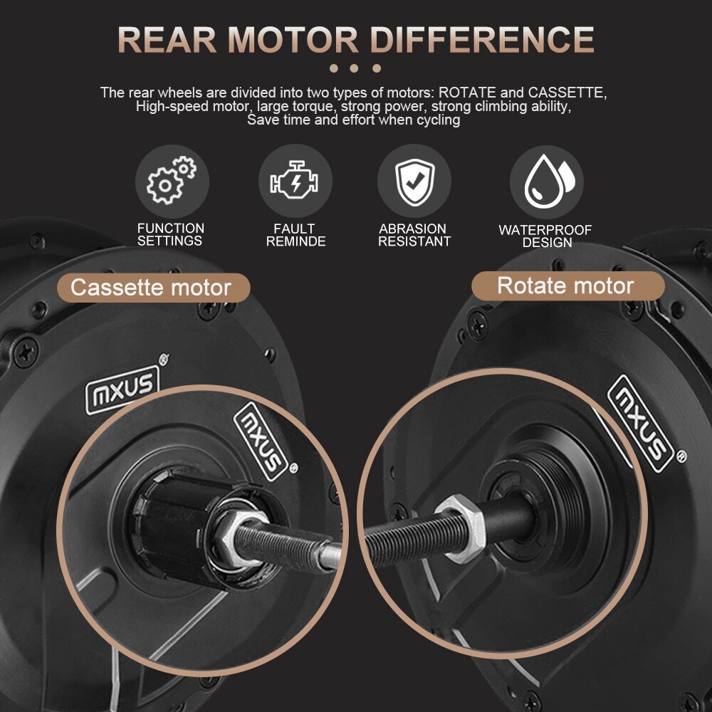 36V 48V 250W 350W 500W Electric Bike Front/Rear Wheel Hub Motor Conversion Kit