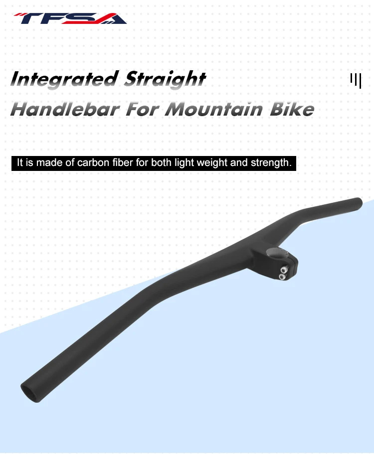 Carbon Riser Handlebar Integrated Handle Bar with Stem for MTB Bicycle UD 800mm