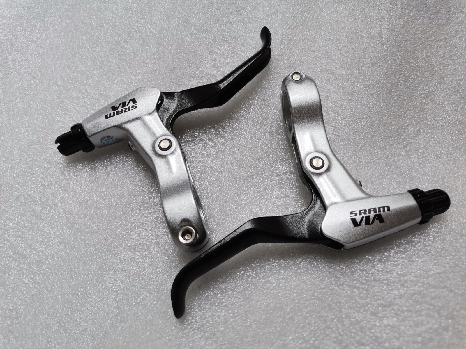 VINTAGE SRAM VIA V BRAKE LEVERS MTB CITY TOURING BIKE PAIR 22.2MM CLAMP
