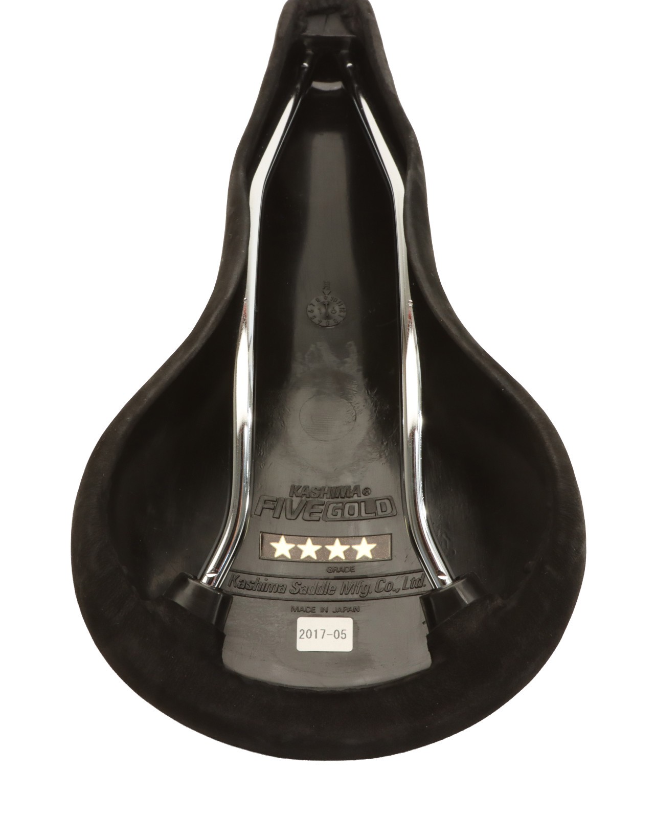 Kashimax KX-4A Saddle Steel Rails Black Suede Leather Padded NOS NEW