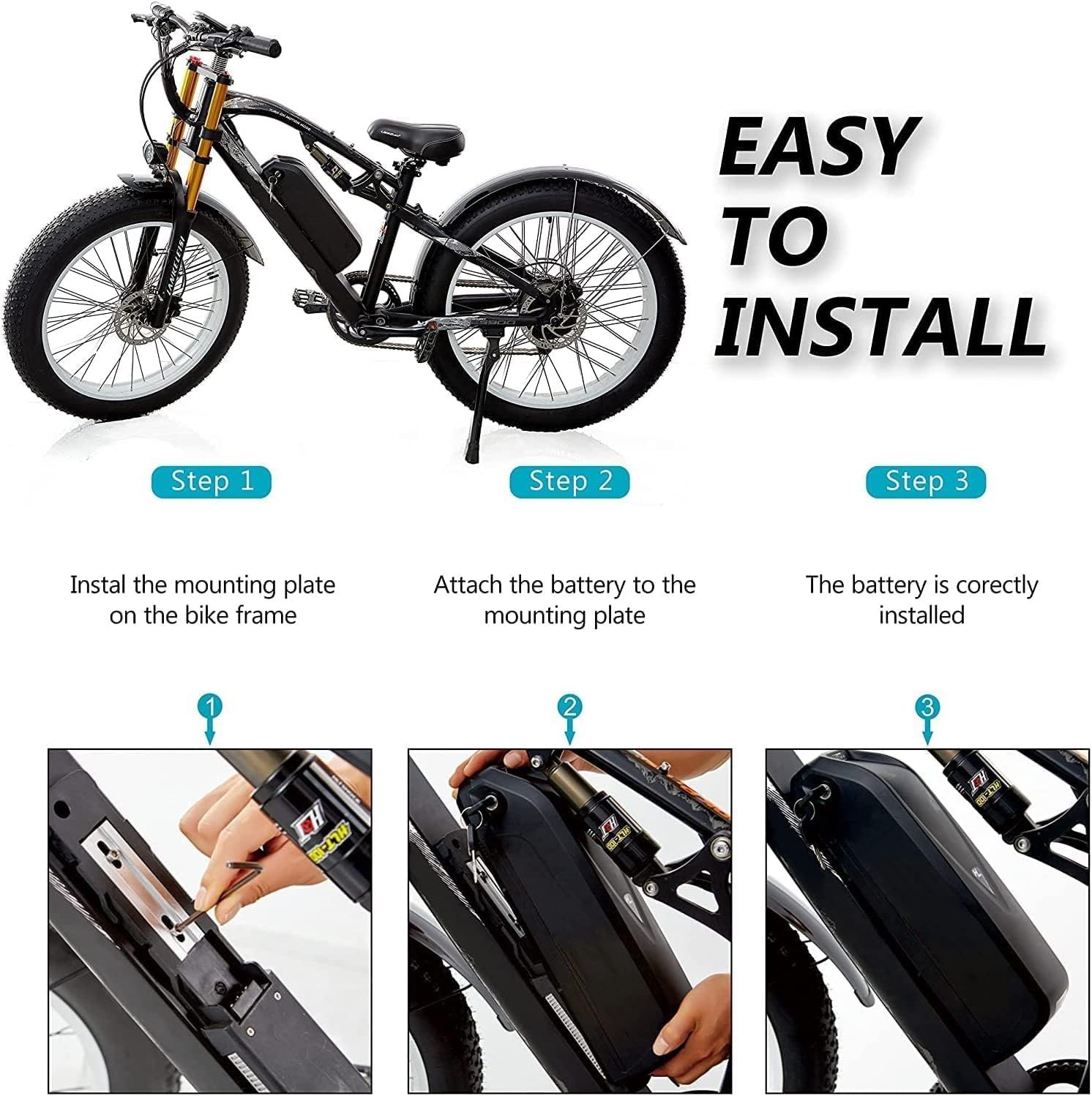 Ebike Battery 60V 52V 48V 25Ah 20Ah Samsung/LG Lithium battery for 0-2000W Motor