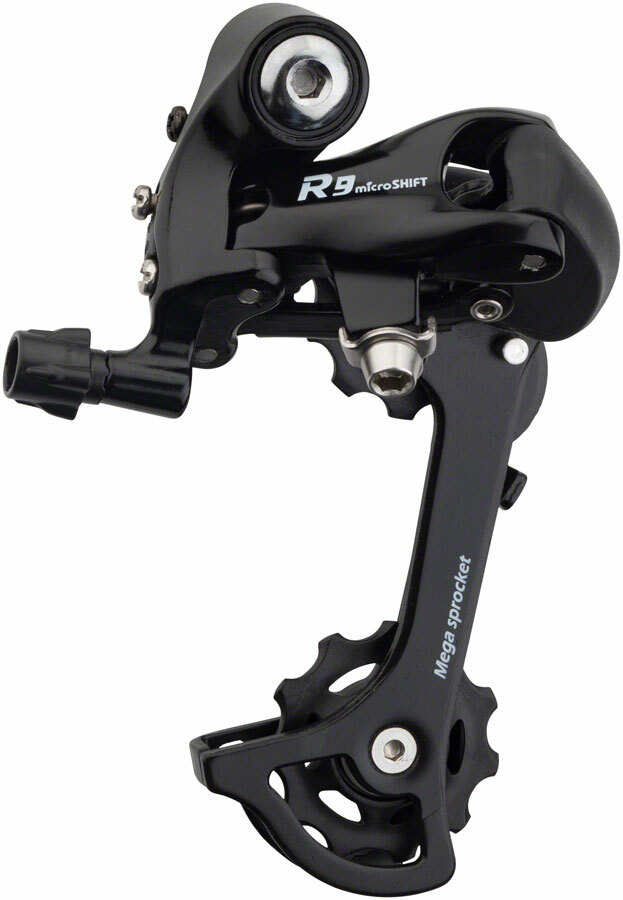 microSHIFT R9 Rear Derailleur – 9,10 Speed, Medium Cage, Black