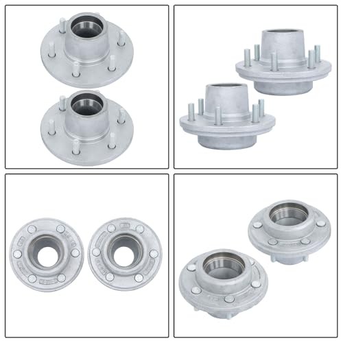 Set of 2 Galvanized Trailer Hub Kits 5.5″ – 5200-6000lbs Spindle