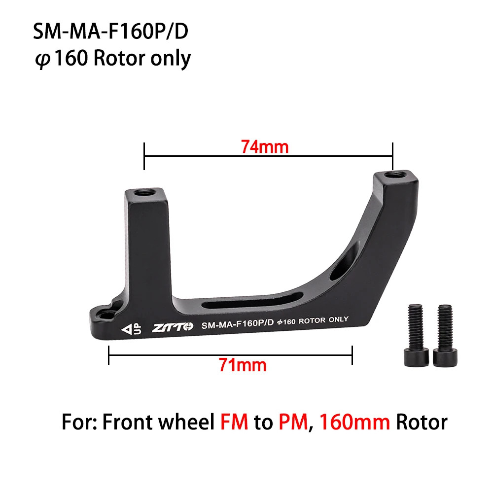 Gravel Road Bike Brake Adapter Flat Mount 34Mm 71Mm to Post Mount 74Mm 140Mm 160