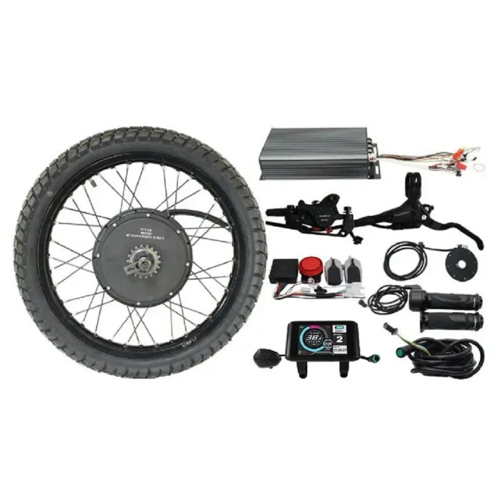 48V-72V 3000W-5000W Ebike Motorcycle Rear Wheel Conversion Kit 17″ 18″ 19″ 21″