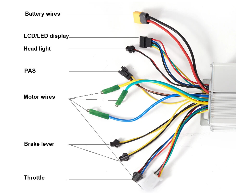 36V 48V 500W 1000W 1500W E-bike Brushless Dual Mode Controller With Display