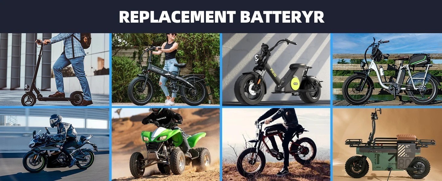 48V/52V/60V/72V Ebike Battery 20Ah/30Ah Lithium for Electric bicycle 2400W-3600W