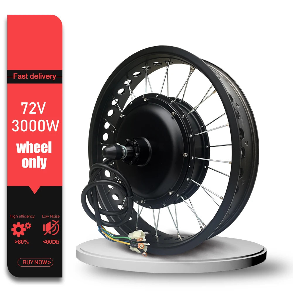 Snow E-bike Fat 72V 3000W Rear Cassette Brushless Hub Motor Wheel 20/24/26inch