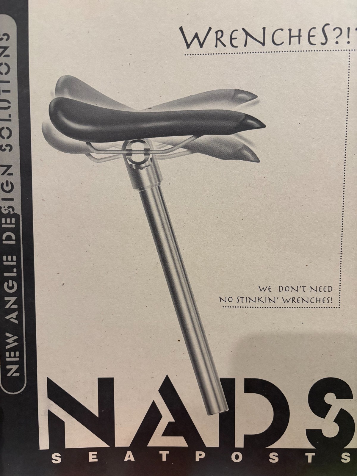 NOS Onza Pro Twist Head Vintage Seatpost Black
