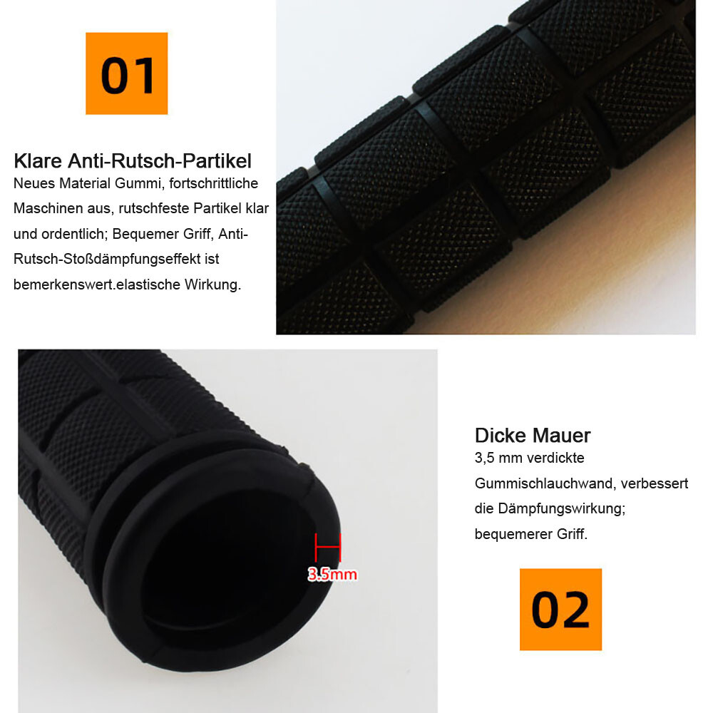 1 Pair MTB Bike Grips Mountain Bicycle Bike Handle Handlebar Soft Rubber Bar End