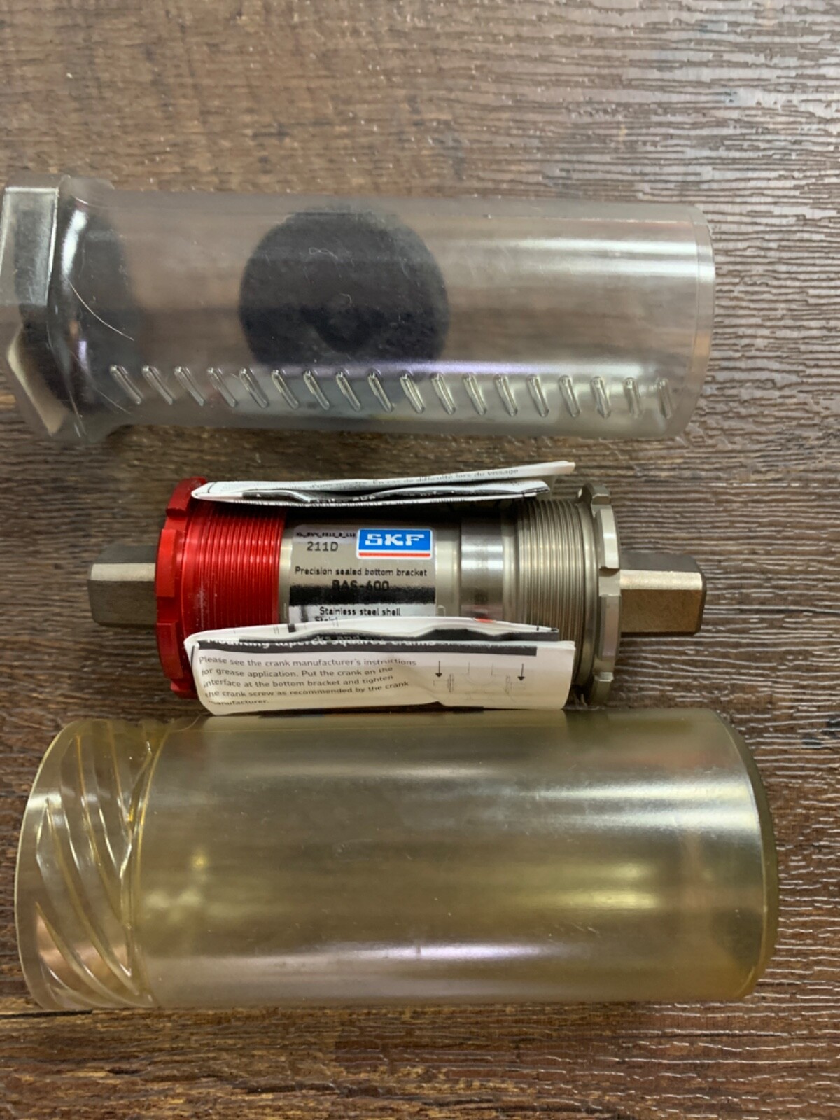 NOS SKF BAS-600 Bottom Bracket Square Taper Spindle – JIS 110mm – New!