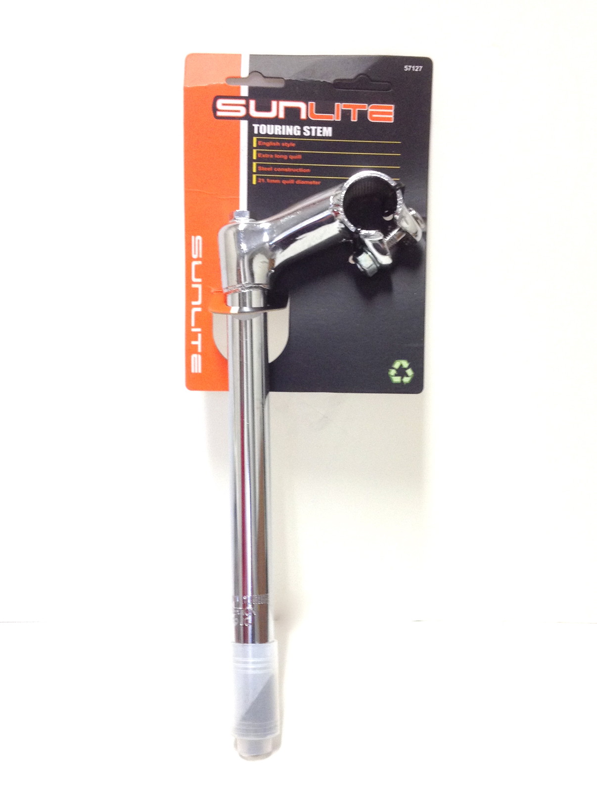 EXTRA LONG TOURING QUILL BICYCLE BIKE STEM 21.1mm DIAMETER STEEL NEW