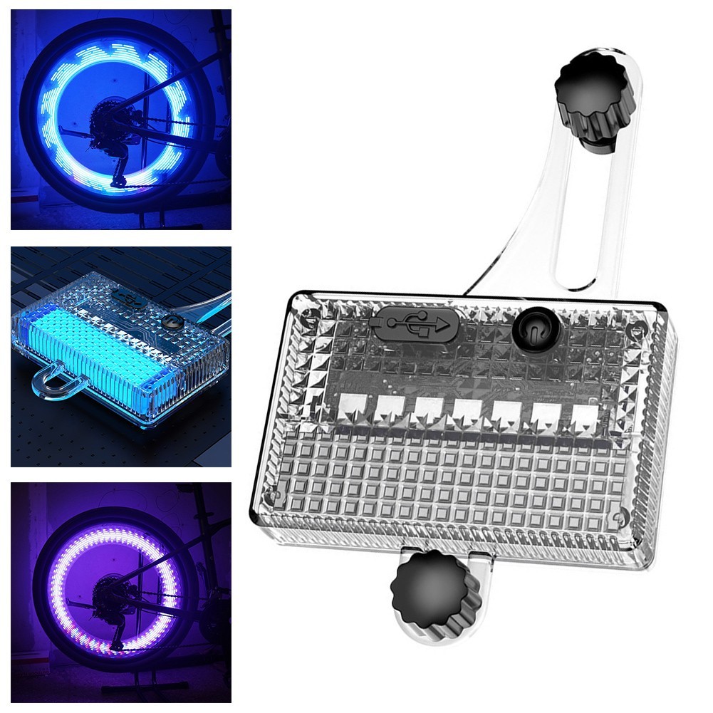 Cycling Wheel Light with Rechargeable Battery and Light Sensing Feature