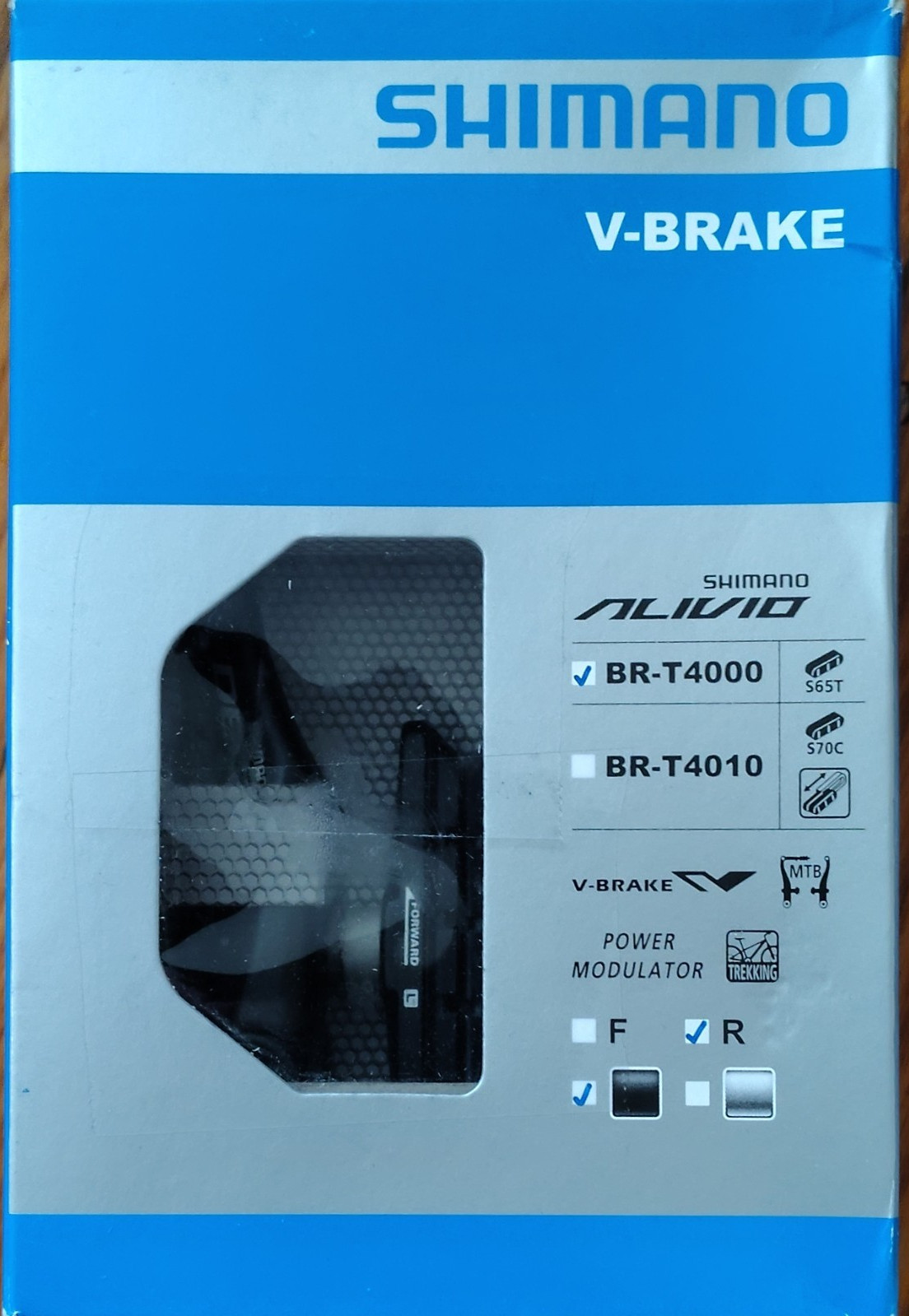 Shimano Alivio Rear V-Brake (Direct/Linear Pull) Black BR-T4000/BR-T4010