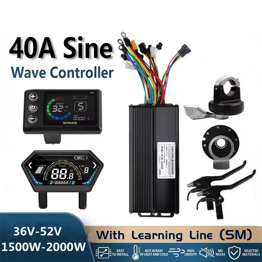 36V 48V 52V Electric Bike Controller Sinewave with LCD Display & Pedal Sensor