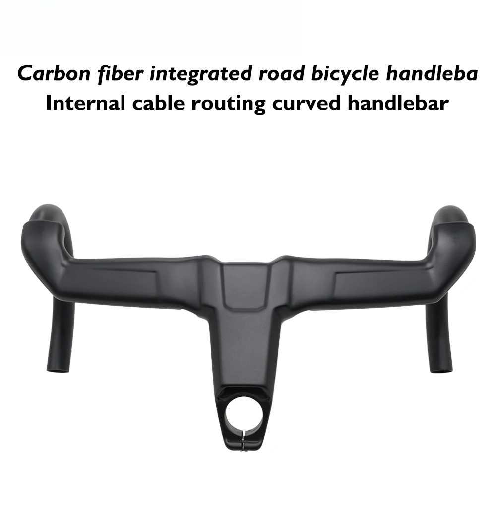 Integrated Carbon Aero Road Drop Handlebar Comfort Wide Stem for Road Bike