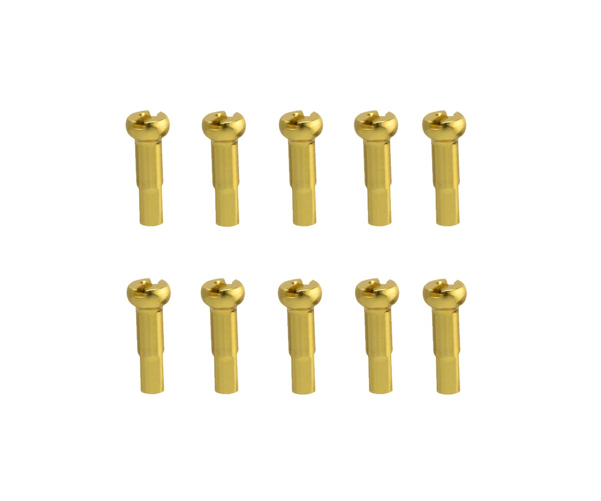 PRO+ BICYCLE ALLOY SPOKE NIPPLES/16MM 14G GOLD (CUSTOM AMOUNT)