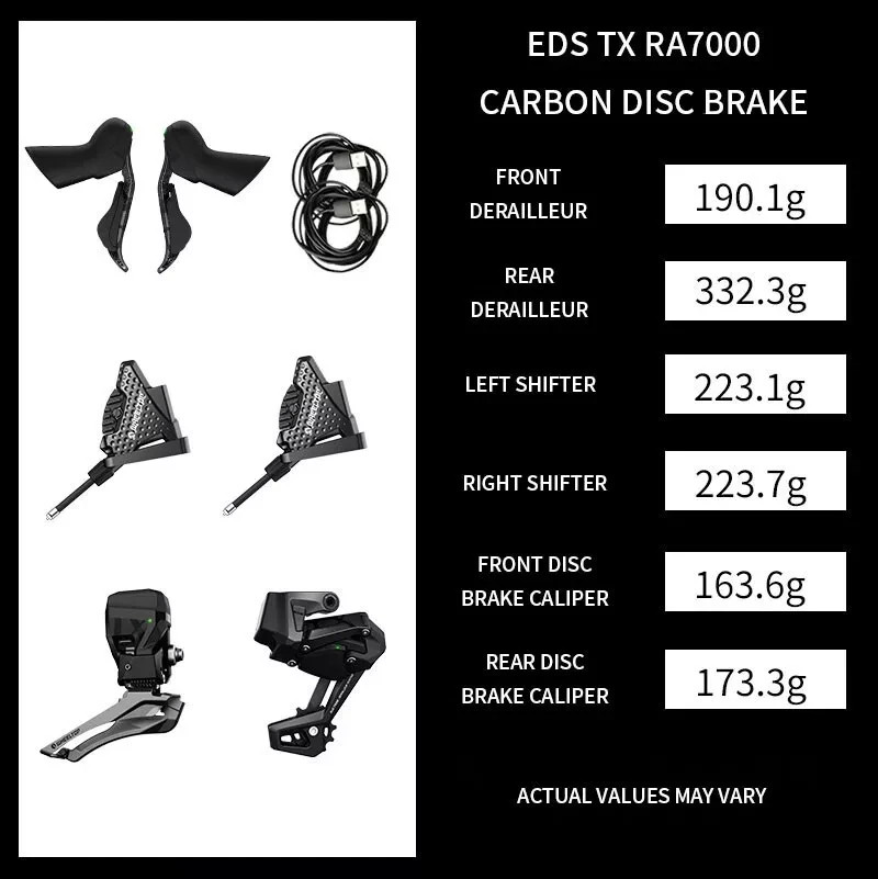 Wheeltop EDS TX Electronic Wireless Groupset | Rim Brake | Hydraulic Disc Brake
