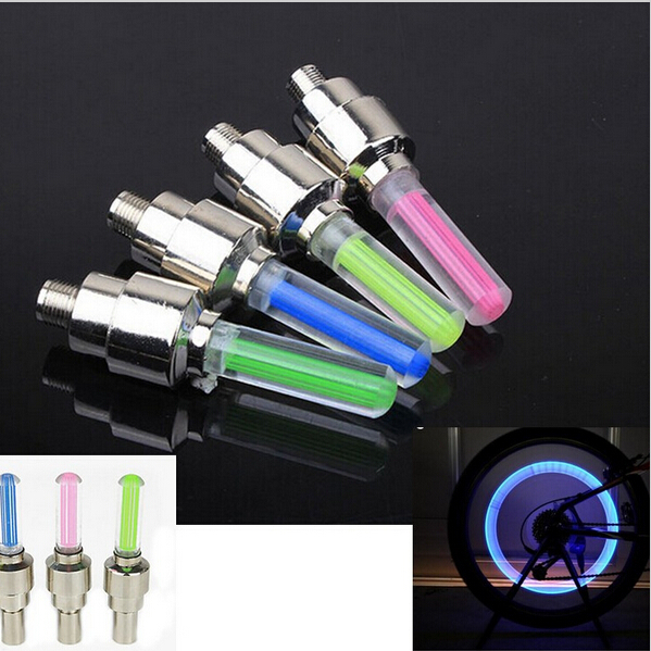 LOT 2x 4x 10x LED Bike Valve Stem Cap Flashing Light Bicycle Wheel Tire Tyre Car