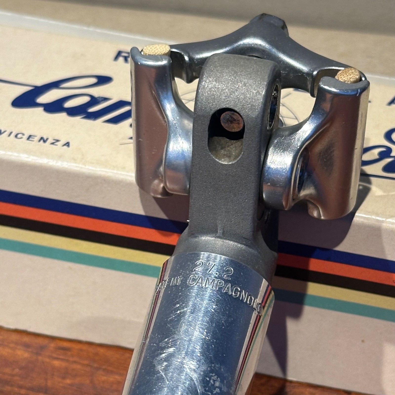 Campagnolo NJS – Record Seat Post – 27.2mm 170mm , used in box. Track / Road.