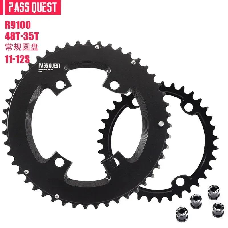 Road Bike 110BCD D 4 Bolts Round 2x Double Chainring 56-42T for DURA-ACE R9100