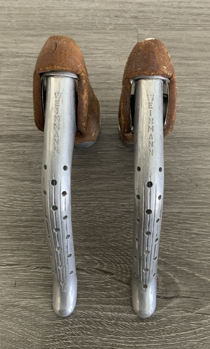 WEINMANN BRAKE LEVERS NON-AERO WITH CABLE STOPS