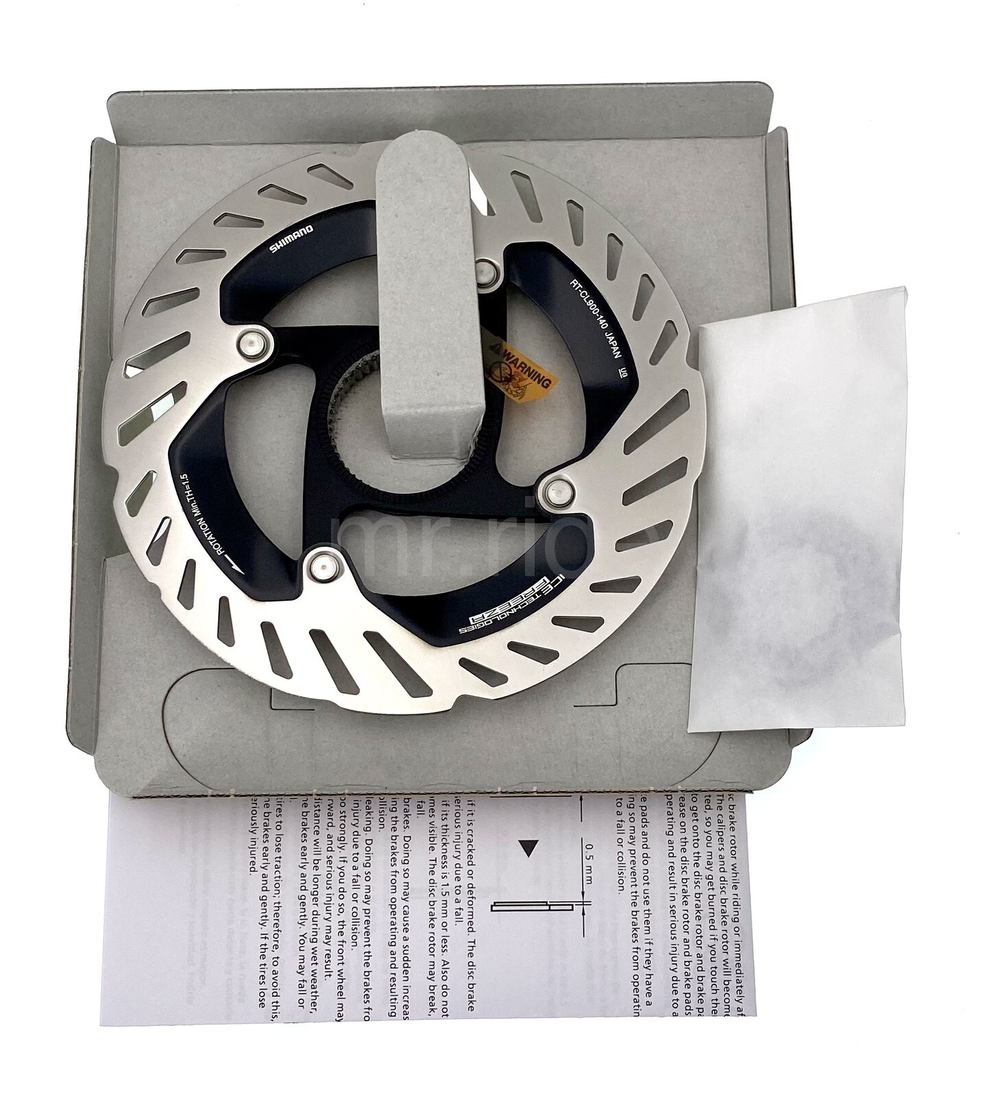 2x Shimano DURA-ACE RT-CL900 Center Lock Bike Disc Rotor 160+140mm,w/Lockring