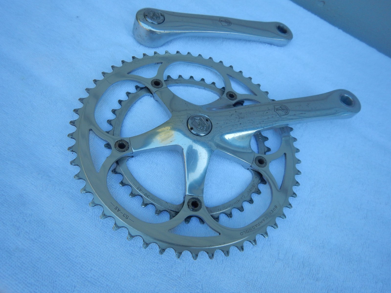 Campagnolo Croce D’Aune Road Racing Bike Double Cranks 170mm Crankset w/BB Campy