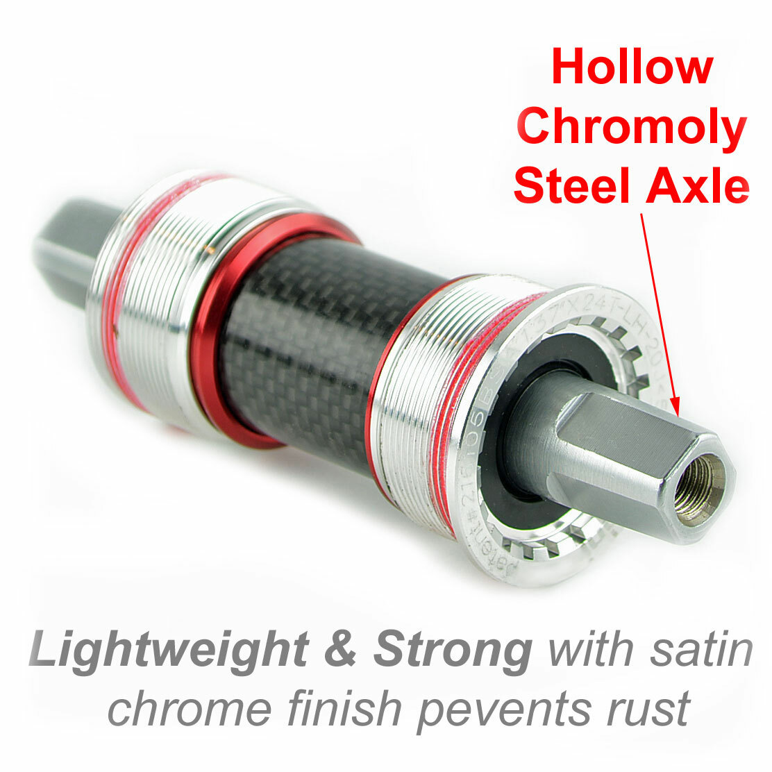 OMNI Racer Square Taper Cromo Steel Bottom Bracket JIS 2°: 73×122.5mm: ENGLISH