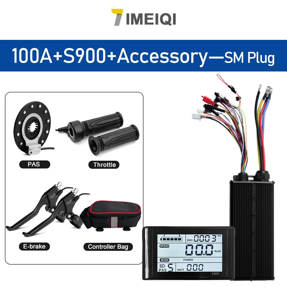 E-bike Sine Wave Controller 100A Three-Mode 48V 72V with UKC1 LCD Color Display