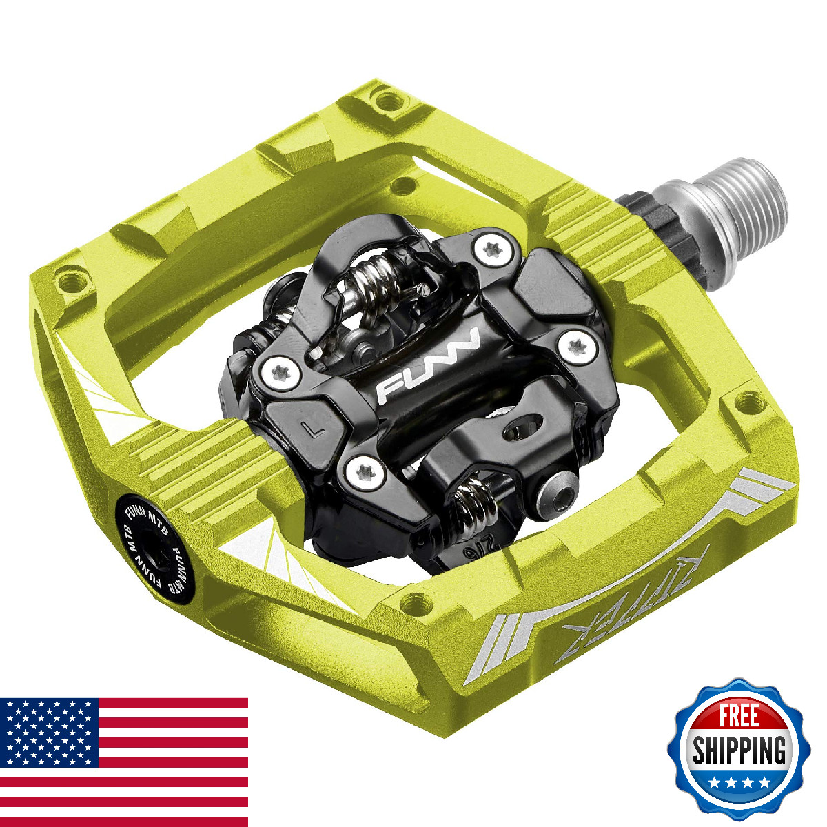 Funn Ripper Mountain Bike Clipless Pedals Rocker Clip/Spring-Loaded Clip-In