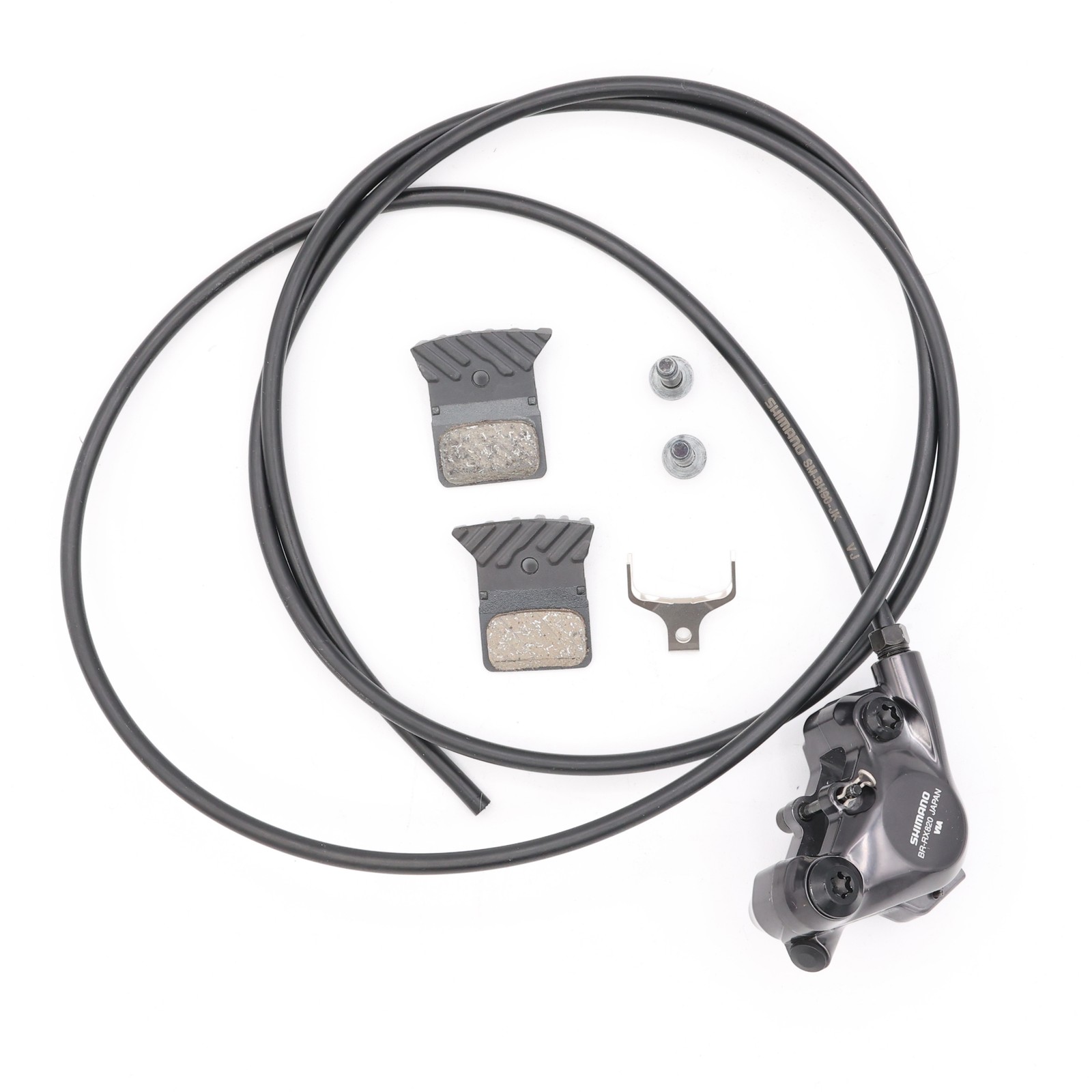 Shimano GRX BR-RX820 Hydraulic Disc Brake Caliper Flat Mount w/ Hose Pads