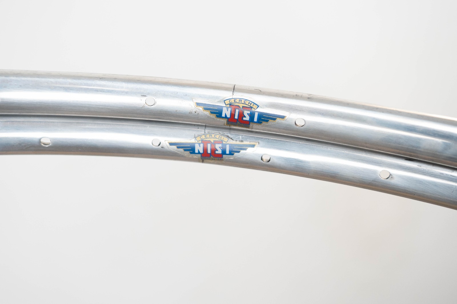 NOS NISI M20 PISTA TUBULAR RIMS 28″ 700c 36 28 VINTAGE TRACK BICYCLE SILVER OLD
