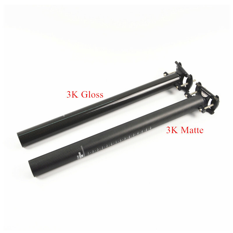 33.9/34.9mm Carbon Fiber Bicycle Seatpost Folding Bike Saddle Tube Seat Post