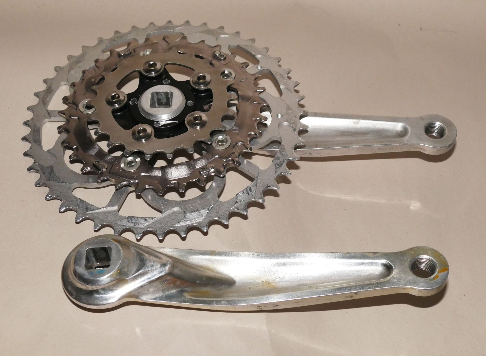 Cook Bros. Racing F-Series Cranks 94/58mm BCD Black Spider w/ Ramped Chainrings