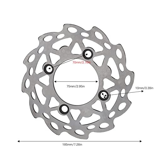 185mm Rear Brake Disc Rotor for Chinese Dirt Pit Bike Motorcycle Steel Alloy