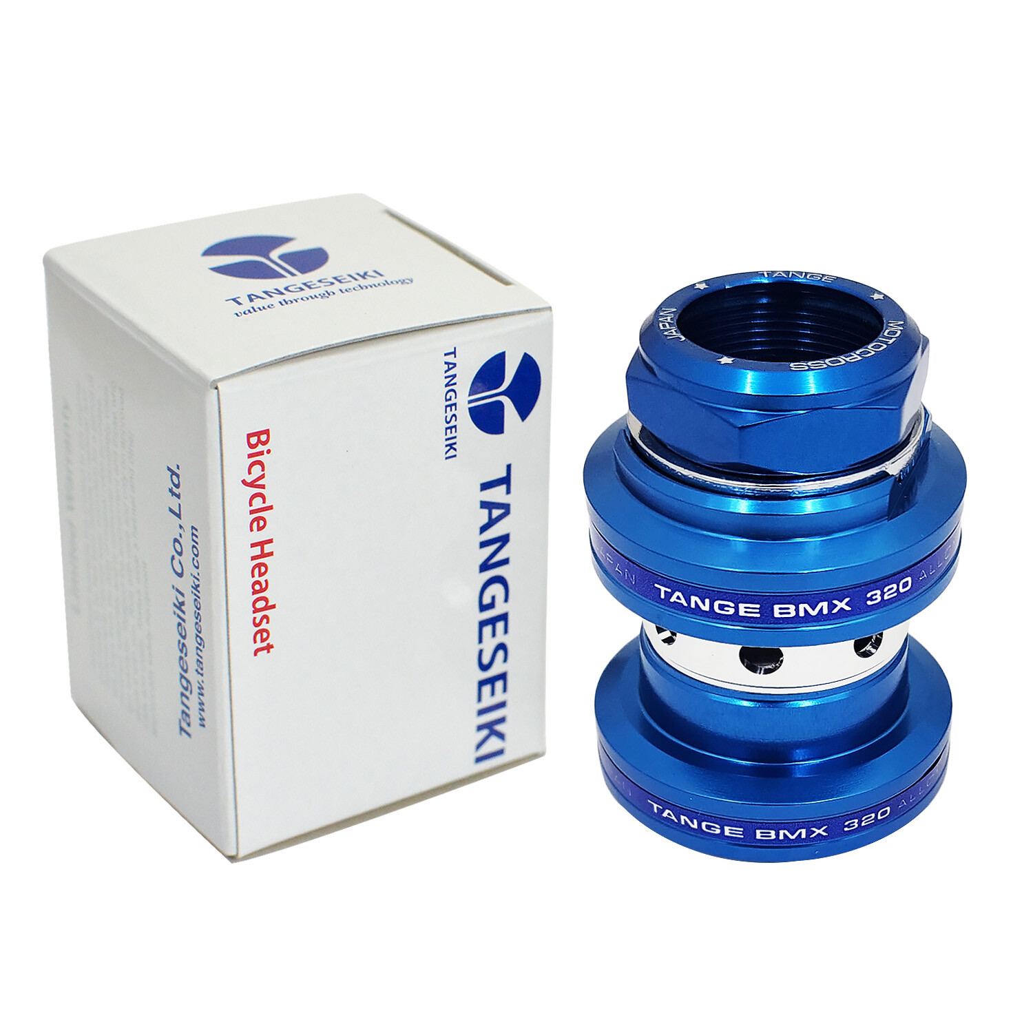 Tange MX320 Headsets Old School BMX 1″ Threaded 32.7mm Cup , Blue