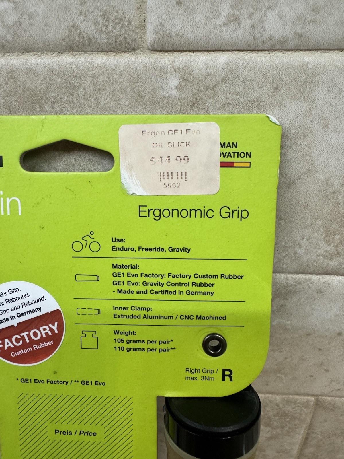 Ergon GE1 Evo Factory Grips – Mehr Grip Max 3nM WOW Fast Shipping