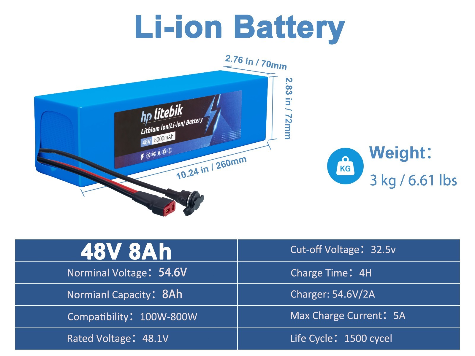 48V 8Ah/10Ah/14Ah/20Ah Electric bicycle Lithium Battery BMS for ≤2400W Motors