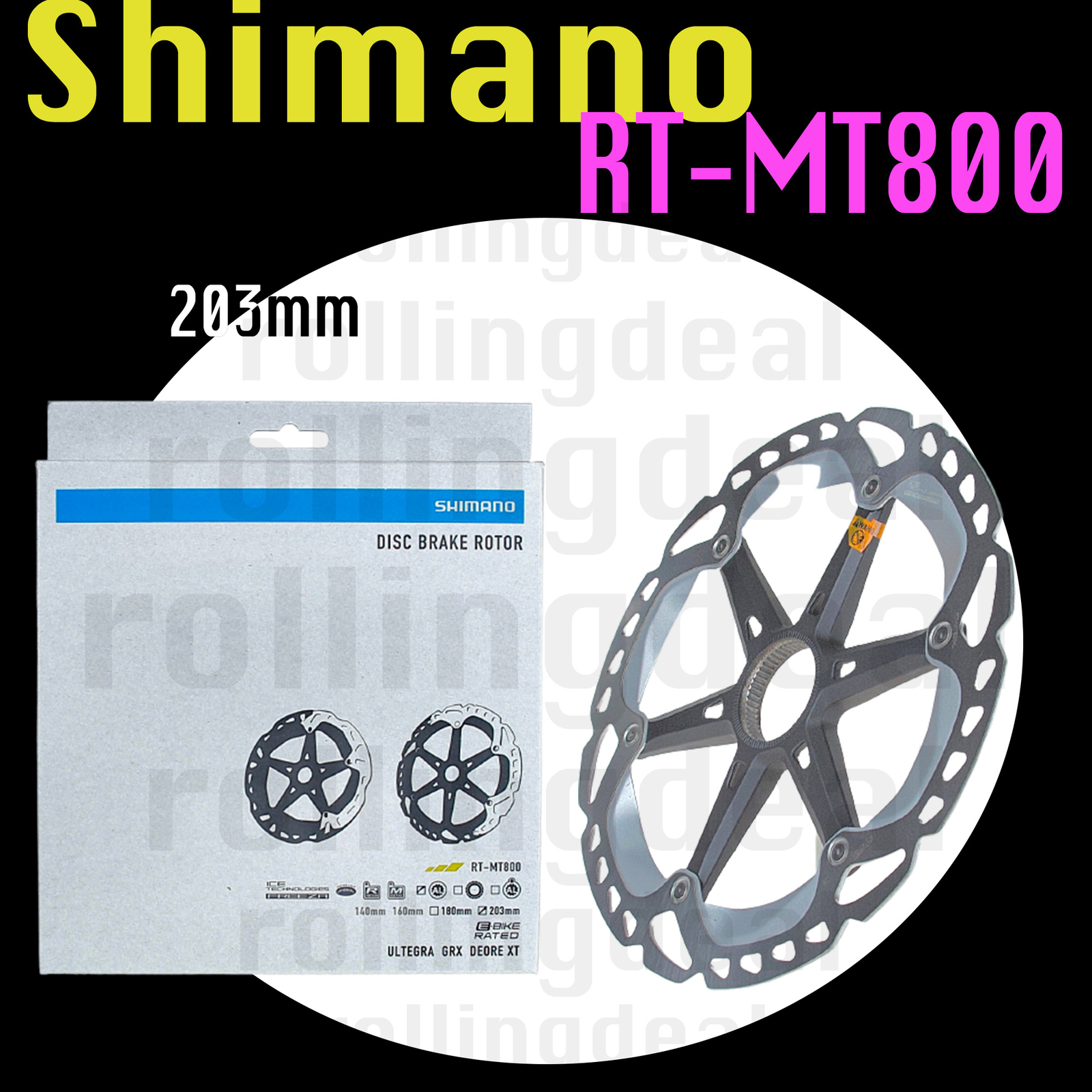 Shimano XT RT-MT800 DISC Brake Center Lock Rotor 203mm ICE TECHNOLOGIES