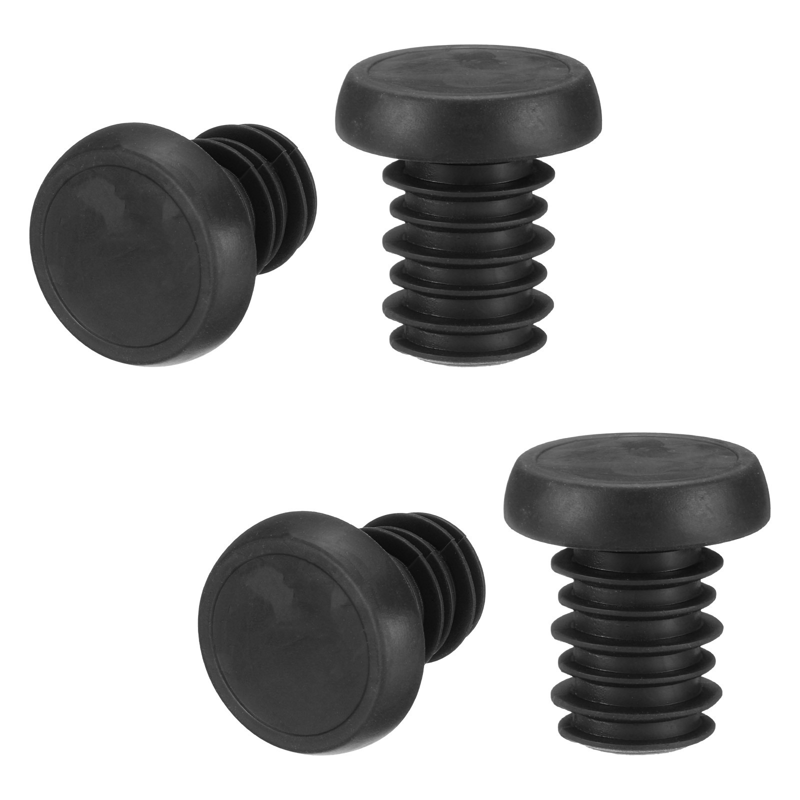 2 Pair Bike Handlebar End Plugs Bar End Caps for Most Bike Black
