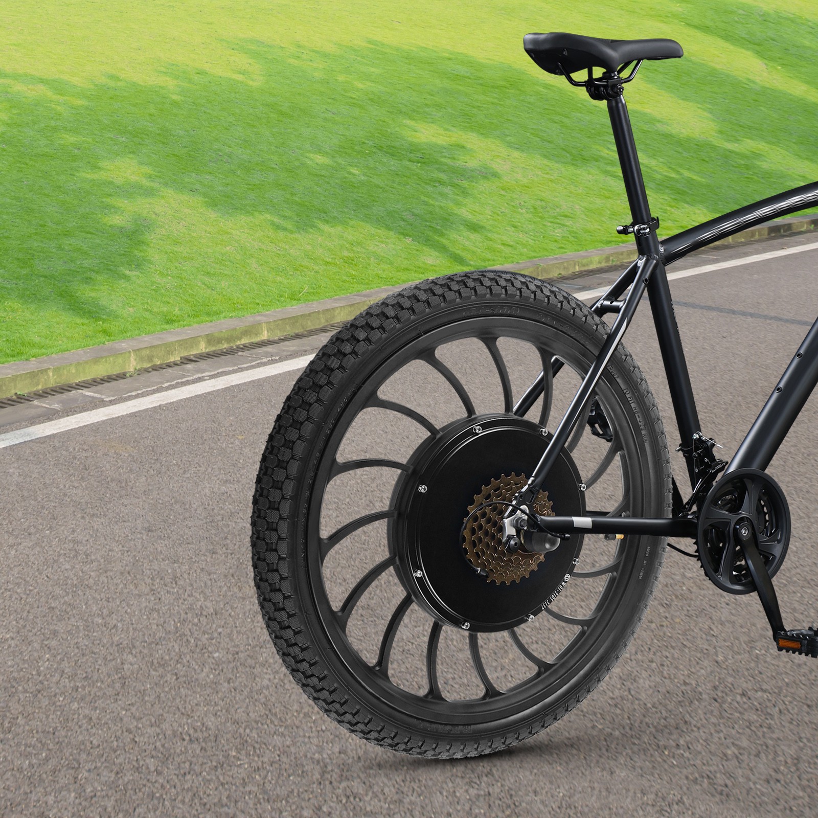 1000W 48V 20″ Rear Wheel Brushless Gearless Hub Motor For Ebike 0-40km/h